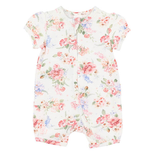 Bébé Anya Bloom Organic Ss Zipsuit